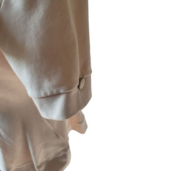 H&M Peplum Short Sleeve Cream Blush Top Size 4 - Picture 4 of 8